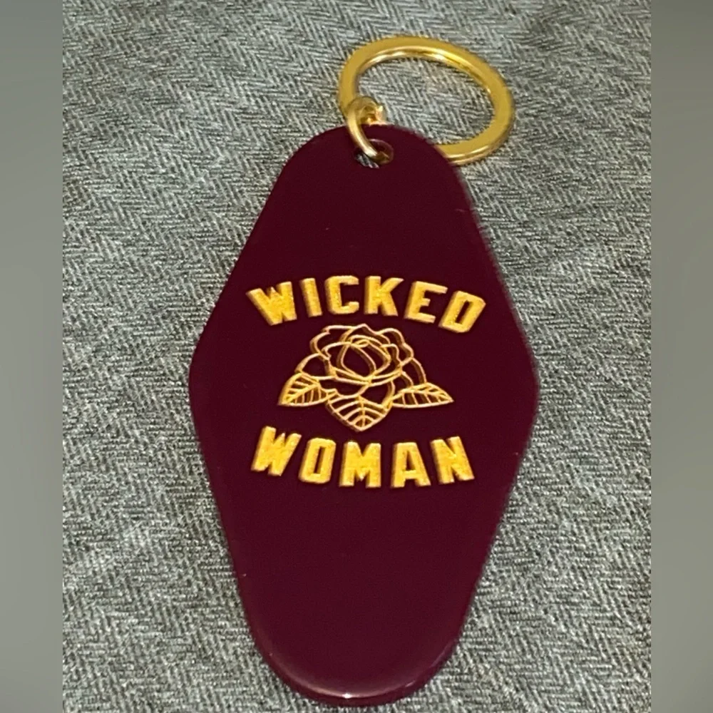 Wicked Keychain with Gold Accents
